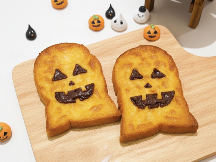 【食譜】吐司乳酪燒太邪惡!白吐司變身岩燒起司甜點~簡單步驟做出高級下午茶 - 第9張圖 萬聖節甜點吐司乳酪燒