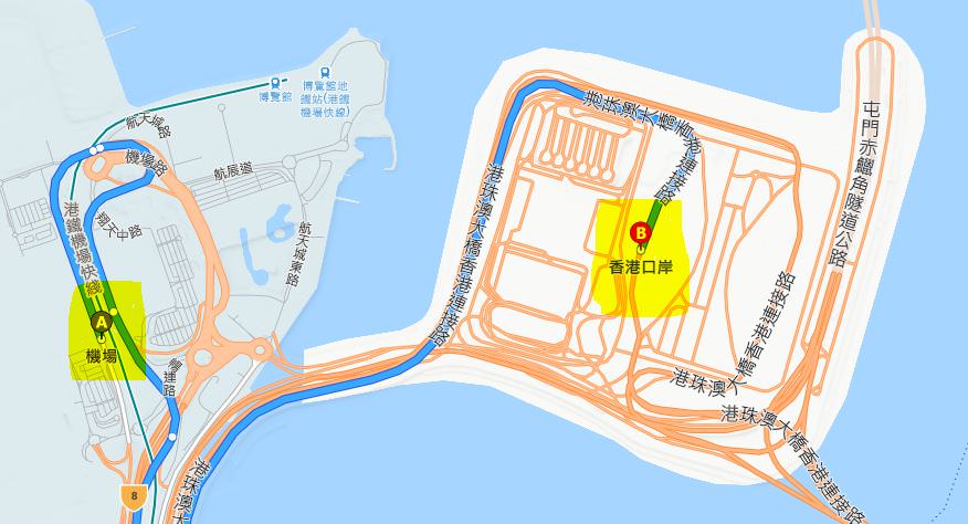 香港機場到香港口岸